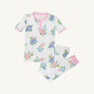 Sara Jane's Short Sleeve Set - Just Because Bouquets with Pier Party Pink