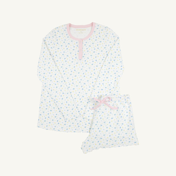 Wimberley's Wine Down Short Set (Pointelle) - Dunwoody Daisy with Palm Beach Pink