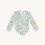 Sarasota Surf Suit - Gaston Street Garden with Worth Avenue White (UPF 35+)