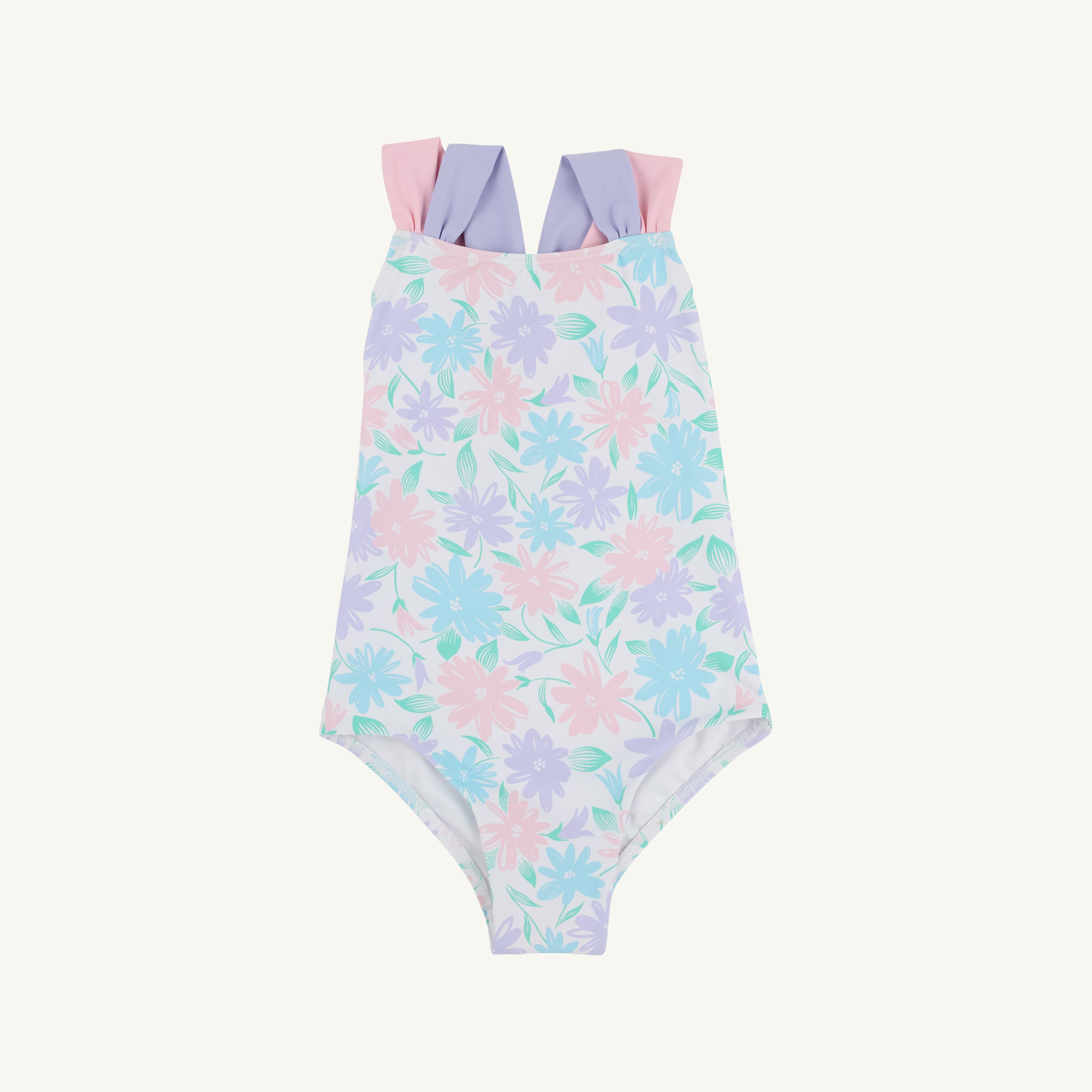 Seabrook Bathing Suit - Glastonbury Blooms with Palm Beach Pink & Lauderdale Lavender