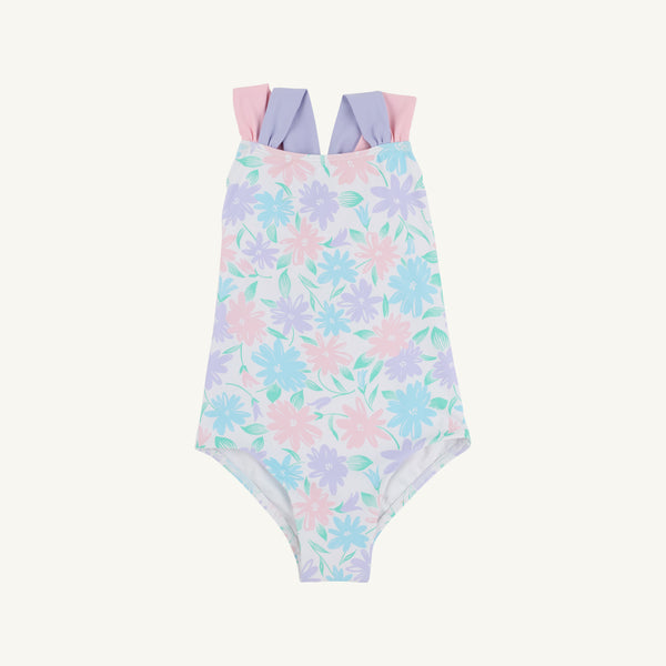 Seabrook Bathing Suit - Glastonbury Blooms with Palm Beach Pink & Lauderdale Lavender