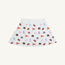 The Beaufort Bonnet Company’s Auburn Searcy Skort - Tiger Thrill with Worth Avenue White features lively Auburn University-themed prints, including logos, tiger mascots, megaphones, pom-poms, and pennants in vibrant orange, navy, pink, and blue hues. This playful skort is perfect for a spirited gameday outfit and is shown here on a neutral background.