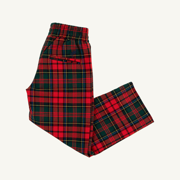 Sheffield Pants (Twill) - Paces Mill Plaid with Nantucket Navy Stork