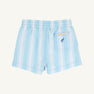 Sheffield Shorts - Belhaven Blue Ticking Stripe with Wood Boat Blue Stork