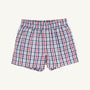 Sheffield Shorts - Pierce Mill Plaid Seersucker with Nantucket Navy Stork