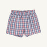 Sheffield Shorts - Pierce Mill Plaid Seersucker with Nantucket Navy Stork