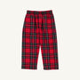 Sheffield Pant - Society Prep Plaid in red, featuring a pull-on design with an elastic waistband.