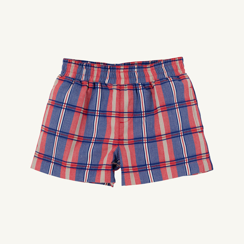 Sheffield Shorts - Putnam Plaid with Keeneland Khaki Stork