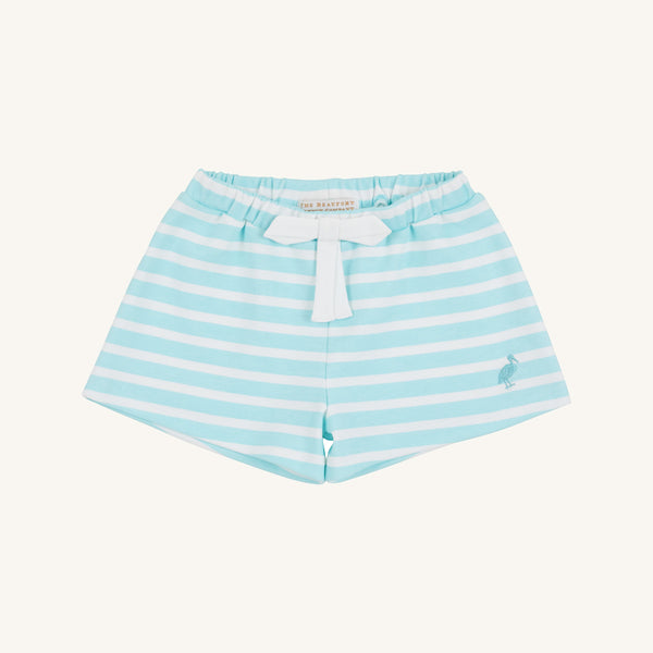 Shipley Shorts - Edisto Egg Blue Stripe with Worth Avenue White Stork