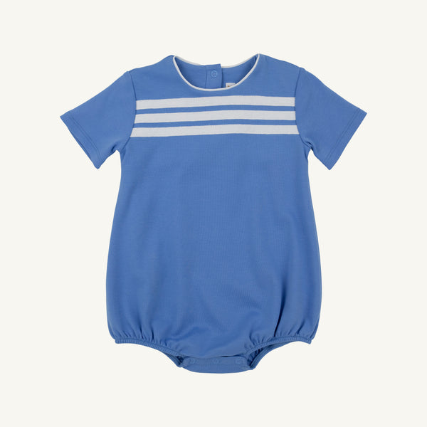 Short Sleeve Beau Bubble - Sunrise Blvd. Blue with Worth Avenue White