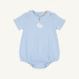 Short Sleeve Biltmore Bubble - Beale Street Blue with Worth Avenue White & Bunny Embroidery