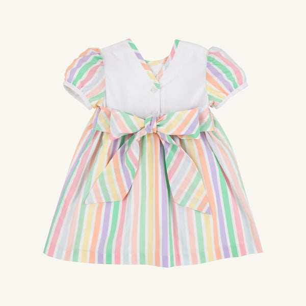 Short Sleeve Brigantine Dress - Southampton Stripe with Worth Avenue Stripe