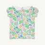 Short Sleeve Maude's Cassidy Comfy Crewneck - Gaston Street Garden with Worth Avenue White