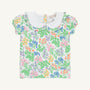 Short Sleeve Maude's Cassidy Comfy Crewneck - Gaston Street Garden with Worth Avenue White