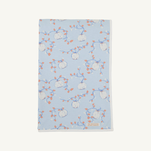 Silent Night Throw - Gourd-geous (Buckhead Blue) with Sunrise Blvd Blue