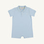 Sir Proper's Romper - Buckhead Blue with Multicolor Stork