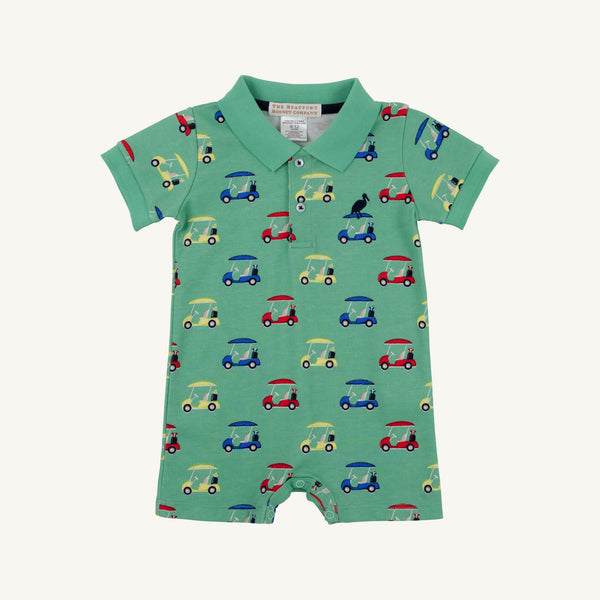 Sir Proper's Romper - Buggy and Ball with Nantucket Navy Stork