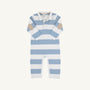 Sir Proper's Rugby Romper - Barrington Blue Stripe with Keeneland Khaki Stork
