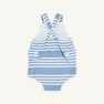 Skipper Sunsuit - Saddle Ridge Stripe (Sarasota Sky) with Worth Avenue White