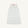 Sleeveless Maude's Polo Dress - Tradd Street Stripe with Pier Party Pink
