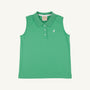 Sleeveless Anna Price Polo - Gibson Island Green with Worth Avenue White Stork