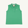 Sleeveless Anna Price Polo - Gibson Island Green with Worth Avenue White Stork