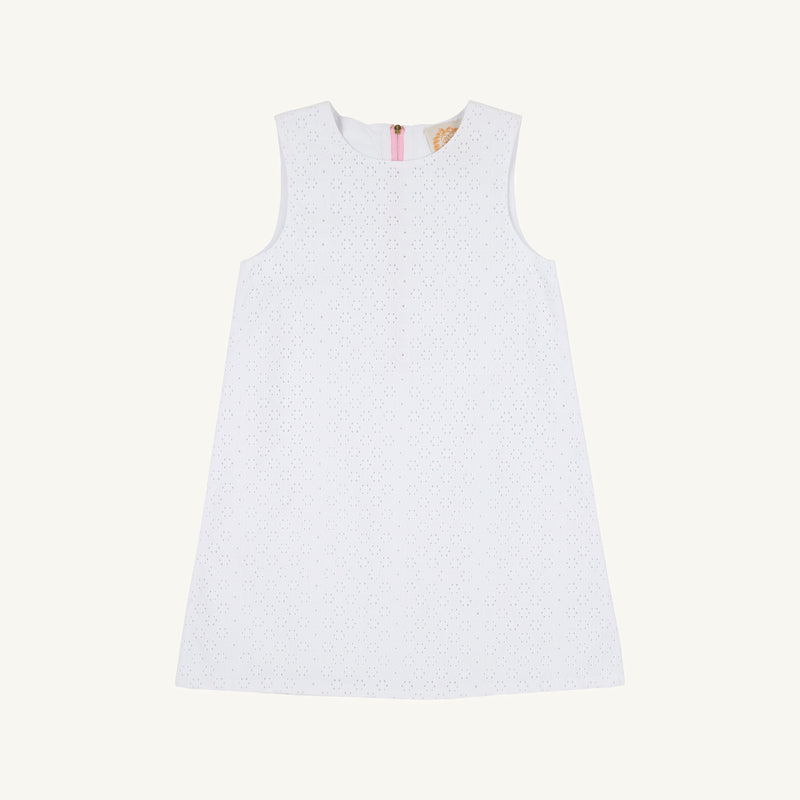 Sleeveless Betts Bow Dress - Worth Avenue White Eyelet