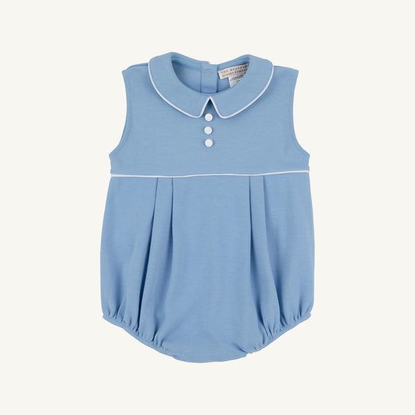 Sleeveless Bradford Bubble - Sarasota Sky & Worth Avenue White