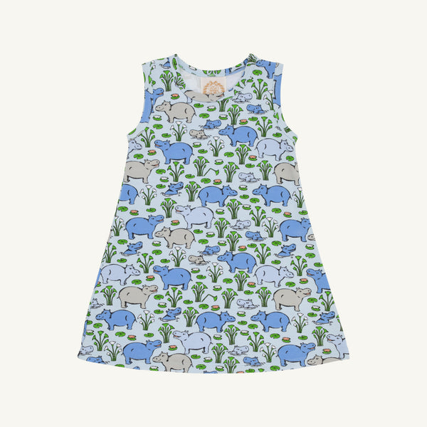 Sleeveless Polly Play Dress - Bal Harbour Hippo (Beale Street Blue)
