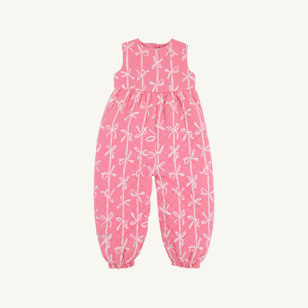 Sleeveless Rebecca Romper (Quilted) - Braselton Bows (Romany Rose)