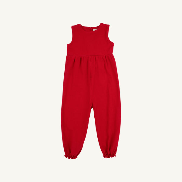 Sleeveless Rebecca Romper - Richmond Red with Palmetto Pearl