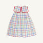 Sleeveless Stewart's Square Collar Dress - Wellington Windowpane with Richmond Red