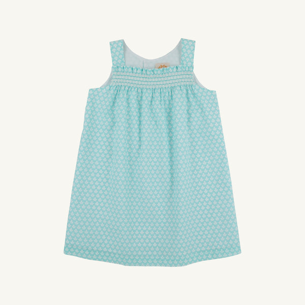 Spencer Smocked Dress - Dunmore Doo-Dad with Worth Avenue White