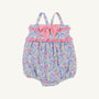 St. Bart's Bubble Bathing Suit - Briar Patch Petals with Hamptons Hot Pink