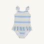 St. Lucia Swimsuit - Sobro Stripe with Worth Avenue White