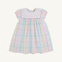 Stewart's Square Collar Dress - Brunch Plate Plaid with Palm Beach Pink