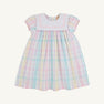 Stewart's Square Collar Dress - Brunch Plate Plaid with Palm Beach Pink