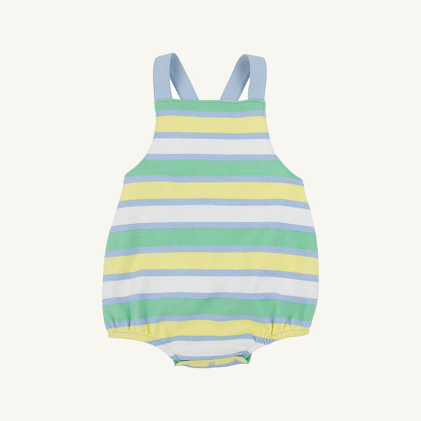 Stillman Sunsuit - Samford Stripe (Worth Avenue White) with Beale Street Blue
