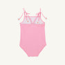 St. Lucia Swimsuit - Hamptons Hot Pink & Seashore Sherbet with Flowers