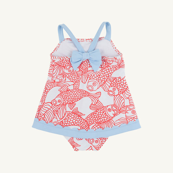 Stratford Scallop Swimsuit - Big Fish (Red) with Beale Street Blue