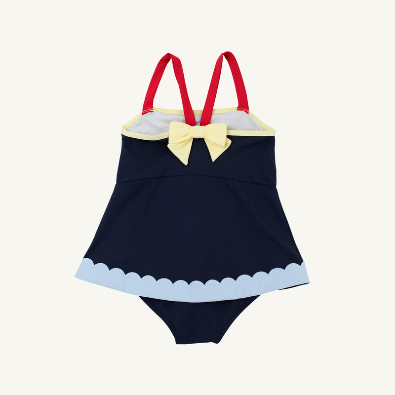 Stratford Scallop Swimsuit - Nantucket Navy, Richmond Red, Beale Street Blue and Lake Worth Yellow