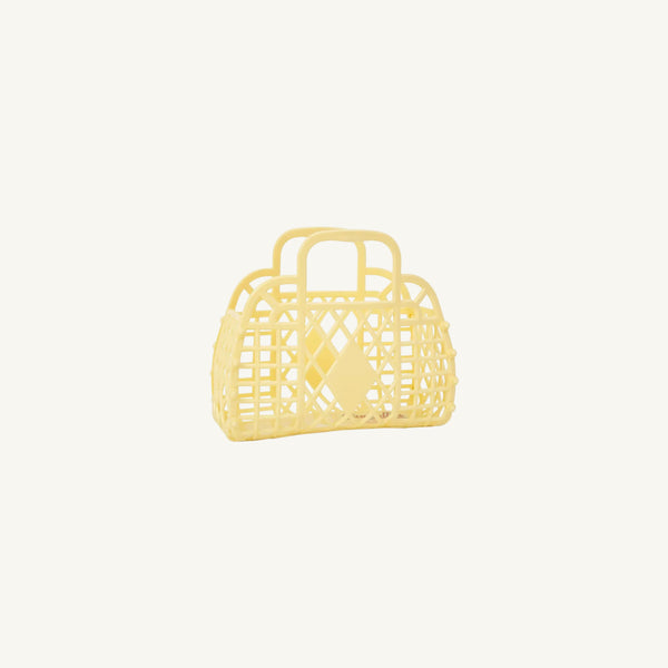 Yellow Mini Retro Basket - Sun Jellies