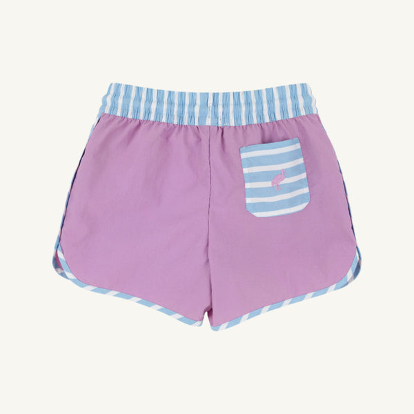 Tanner Trunks - Valley High Violet with Sarasota Sky Stripe