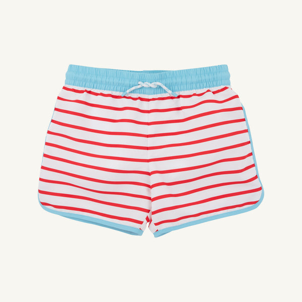 Tanner Trunks - Richmond Red Stripe with Belhaven Blue