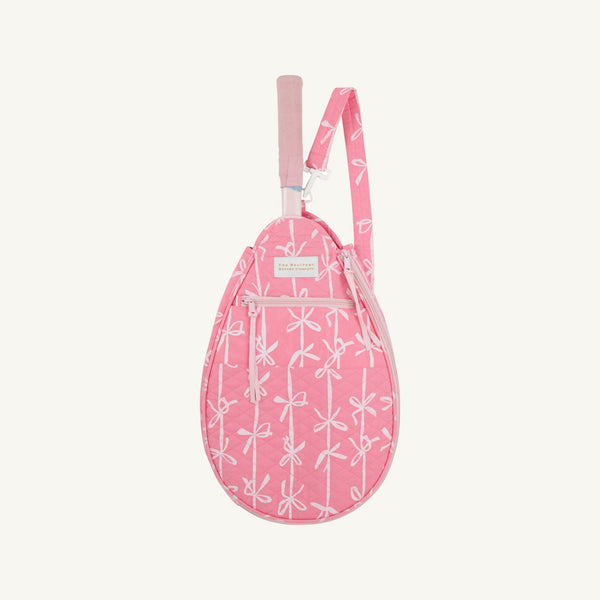 Tennis Racket Cover - Braselton Bows (Romany Rose)