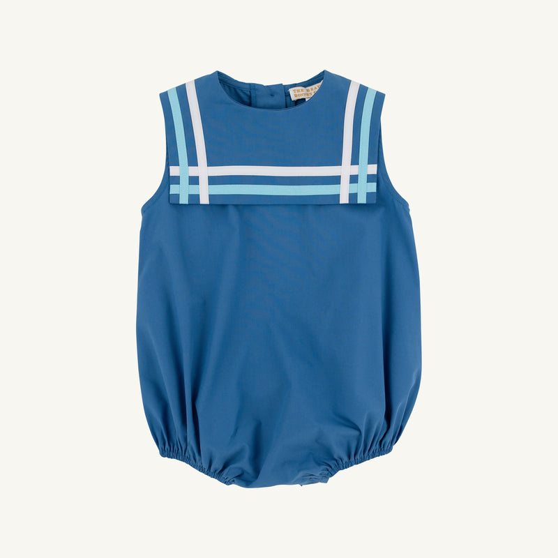 Sleeveless Townes Top Sail Bubble - Wood Boat Blue with Belhaven Blue & Worth Avenue White