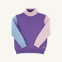 Townsend Turtleneck Sweater - Palisades Purple, Beale Street Blue, and Palm Beach Pink with Worth Avenue White Stork