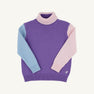 Townsend Turtleneck Sweater - Palisades Purple, Beale Street Blue, and Palm Beach Pink with Worth Avenue White Stork