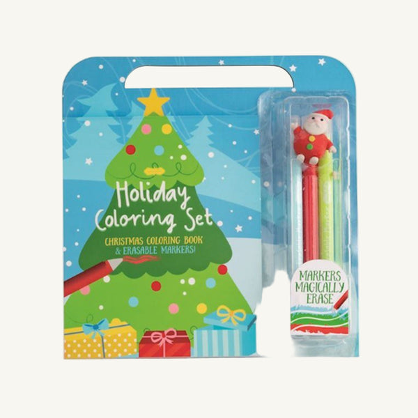 Holiday Coloring Book & Erasable Marker Set (Tree) - Mud Pie