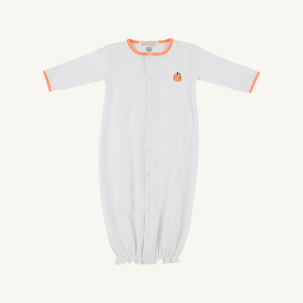 Twinkle Twinkle 2 in 1 - Worth Avenue White with Seashore Sherbet Pumpkin Embroidery